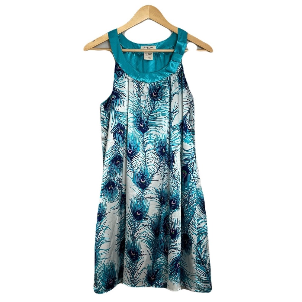 Vertigo Paris Peacock Dress Size Med Going Out Summer Vacation‎ Brunch Party EUC